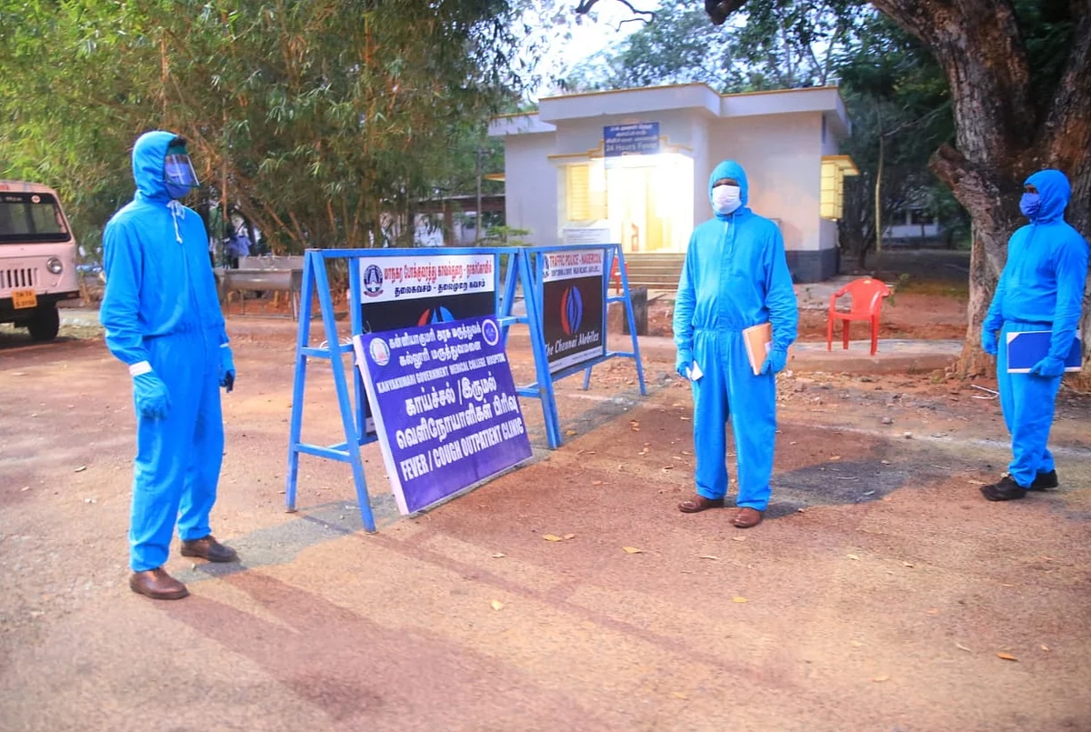 ஆசாரிப்பள்ளம் மருத்துவமனை கொரோனா பாதுகாப்பு நடவடிக்கை