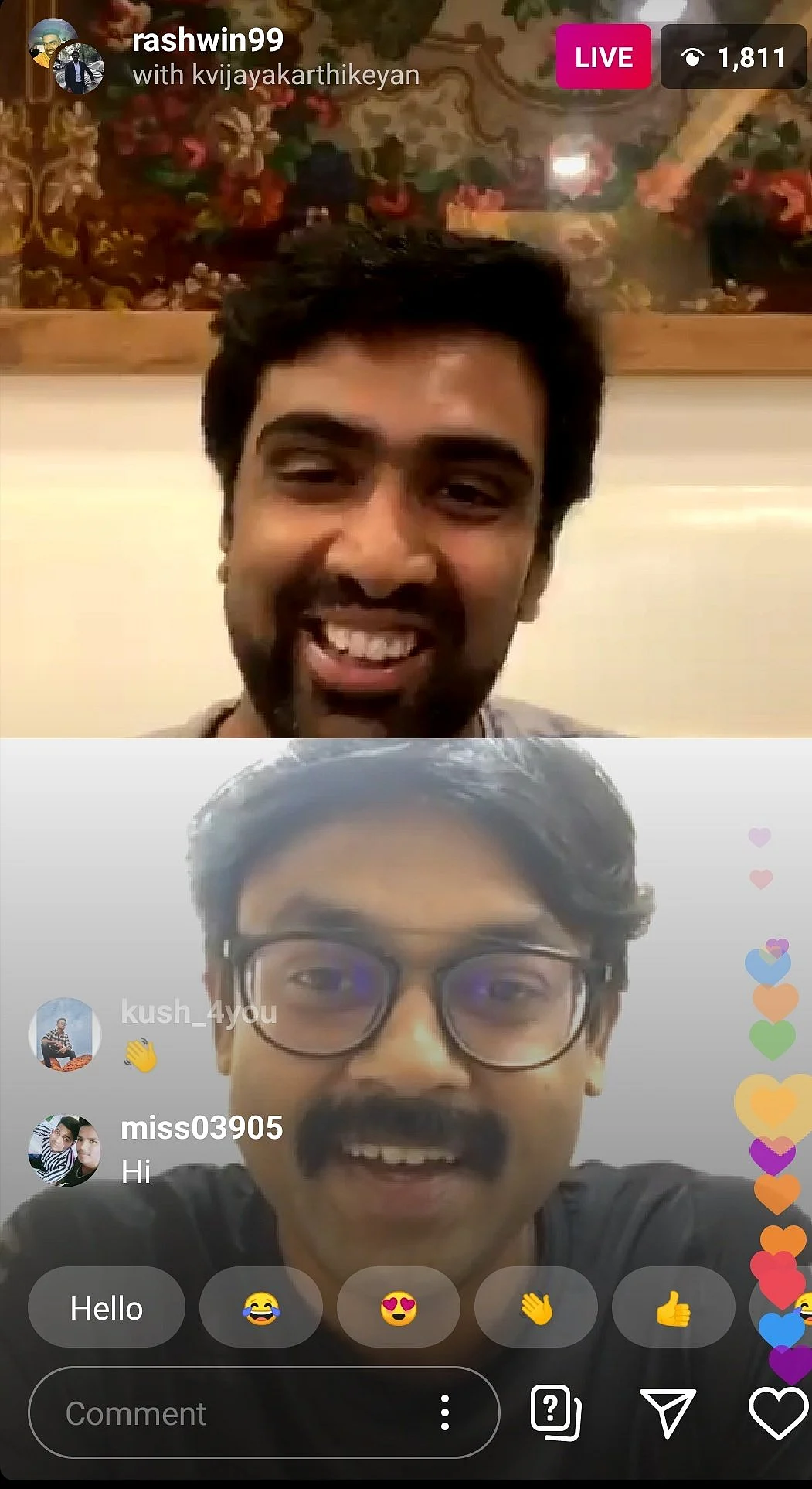 கிரிக்கெட் வீரர் அஷ்வின் மற்றும் ஆட்சியர் விஜயகார்த்திகேயன்