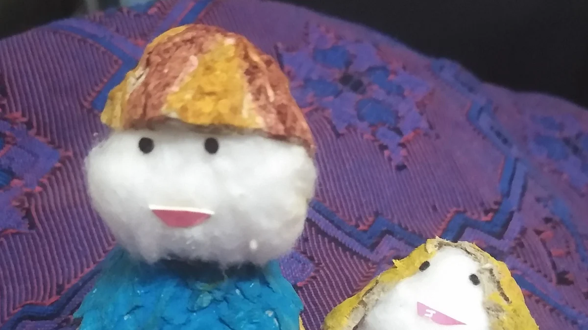 Toy from egg carton box