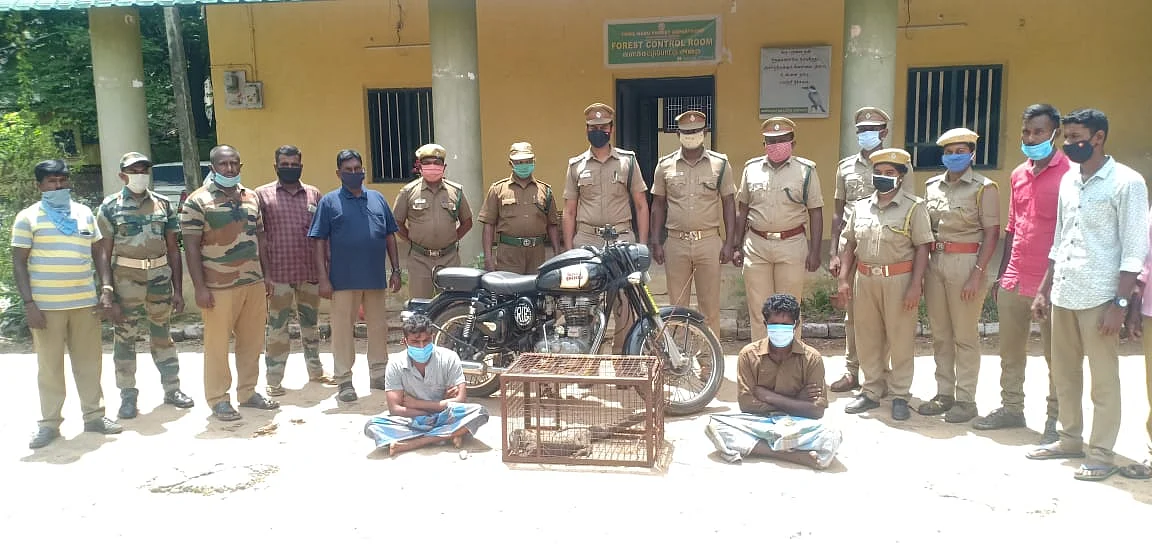 உடும்பு வேட்டையில் கைது செய்யப்பட்டவர்கள்