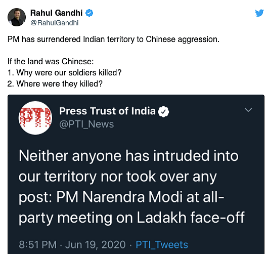 Rahul gandhi tweet