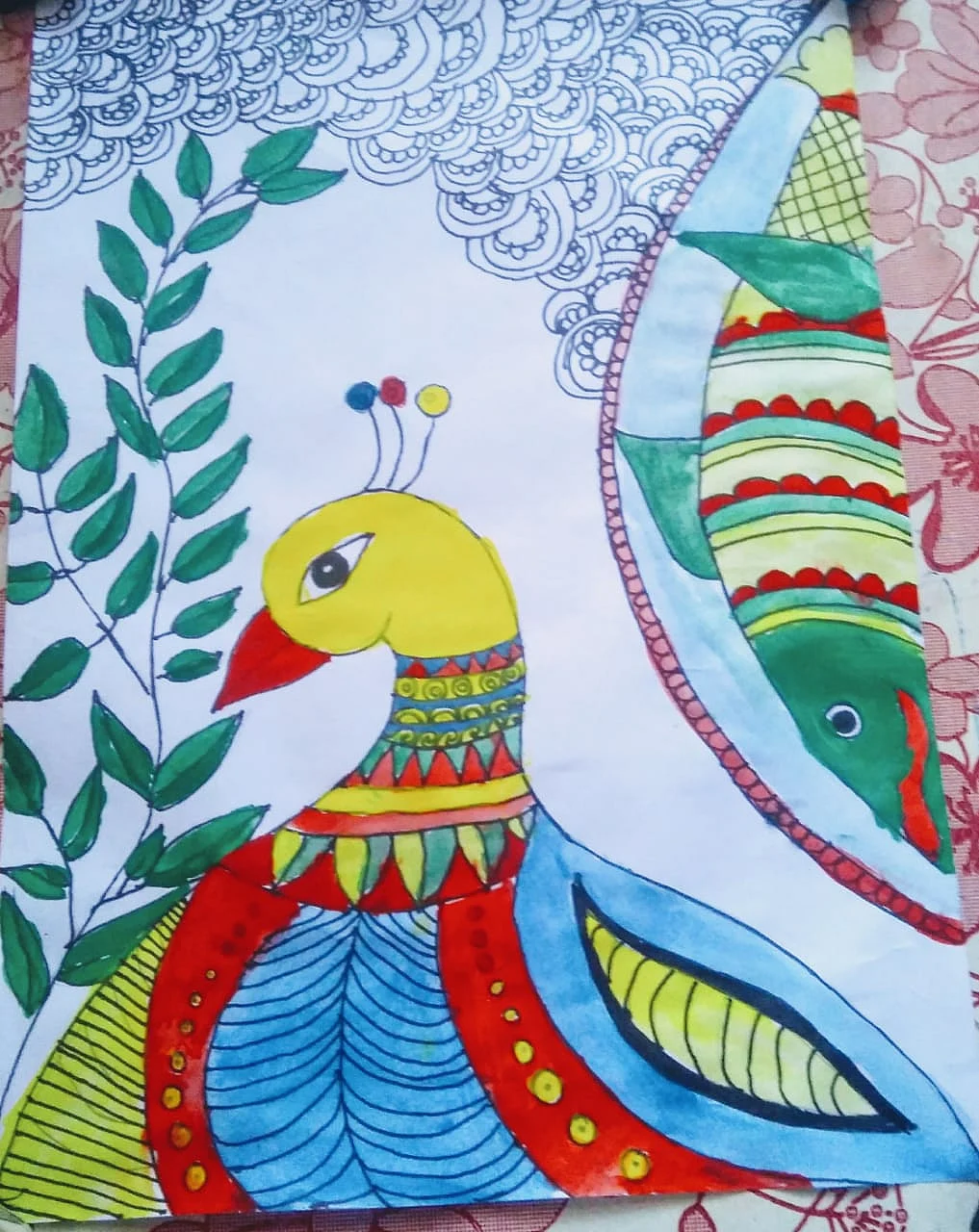 Colorful peacock