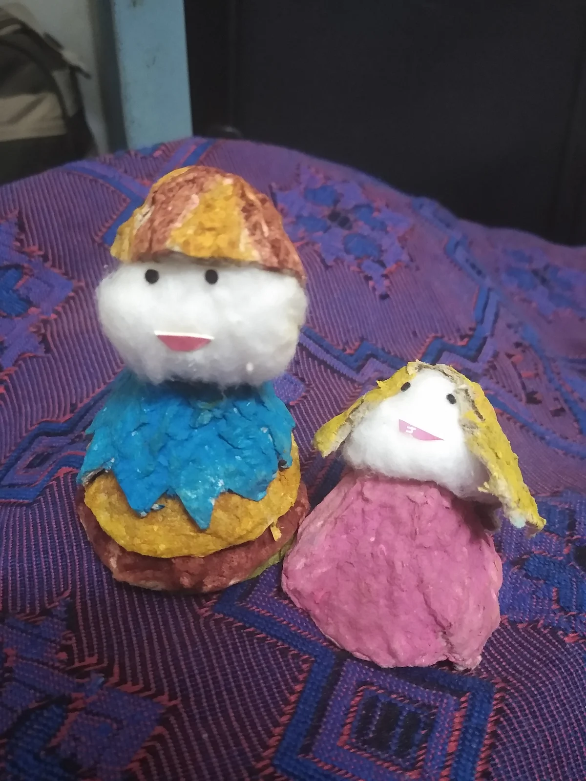 Toy from egg carton box