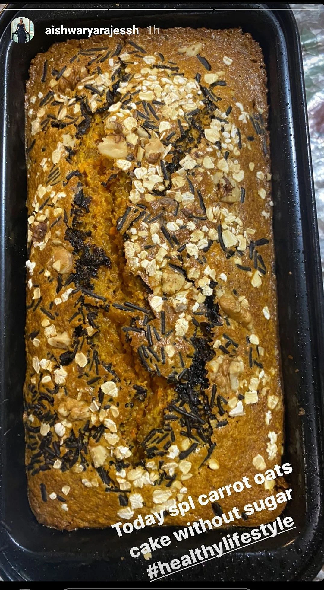 ஐஸ்வர்யா ராஜேஷின் கேரட் ஓட்ஸ் கேக்