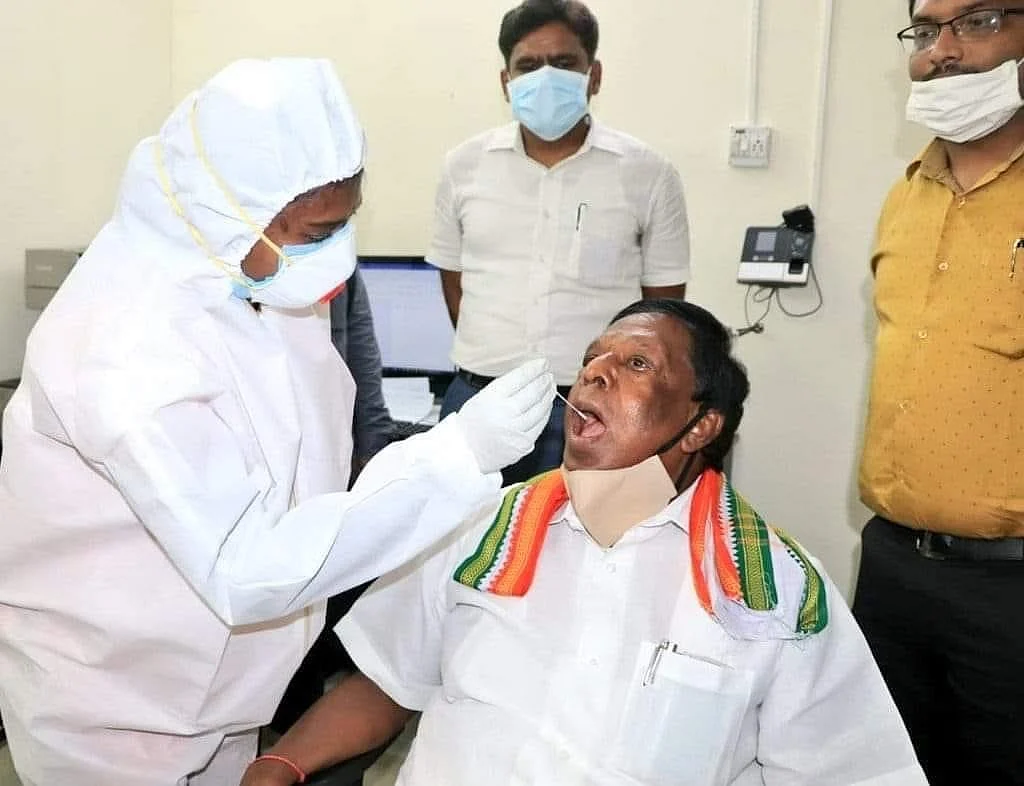 முதல்வர் நாராயணசாமிக்கு கொரோனா பரிசோதனை