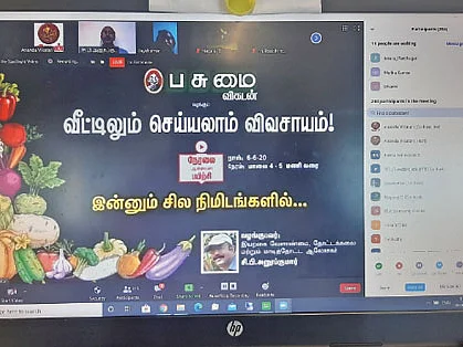மாடித்தோட்டம் அமைக்க ஏற்ற மாதம் எது? - வழிகாட்டிய ‘பசுமை’ நேரலை பயிற்சி!