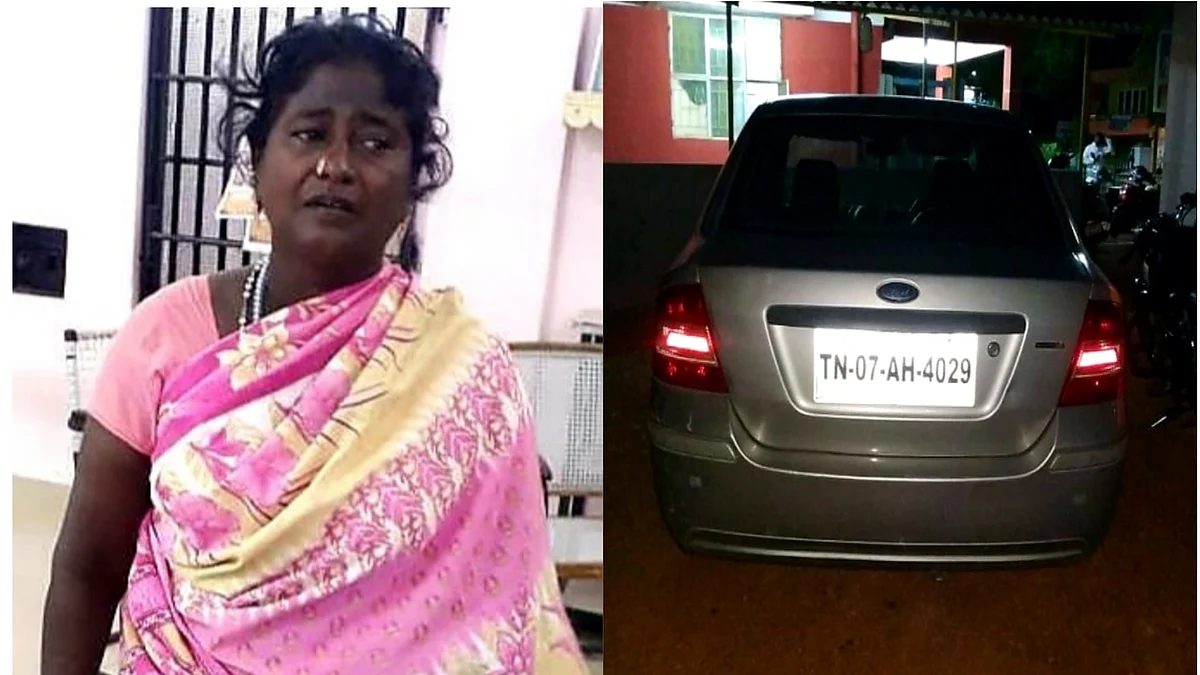 வசந்தியிடம் பறிமுதல் செய்யப்பட்ட கார்