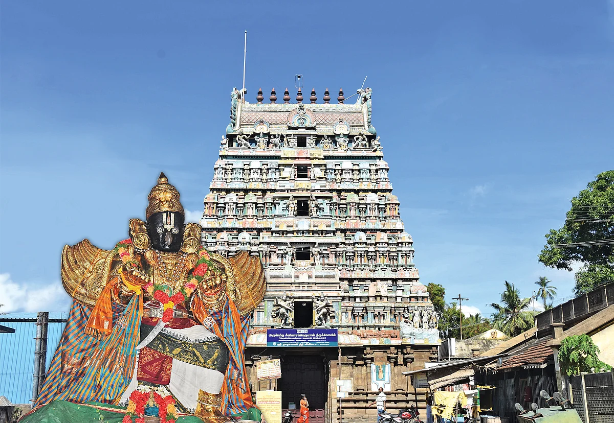 அன்னத்தை முந்தாத கருடன்! - நாச்சியார்கோவில் தரிசனம்!