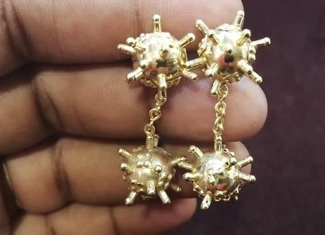 கொரோனா மாடல் ஜிமிக்கி கம்மல்