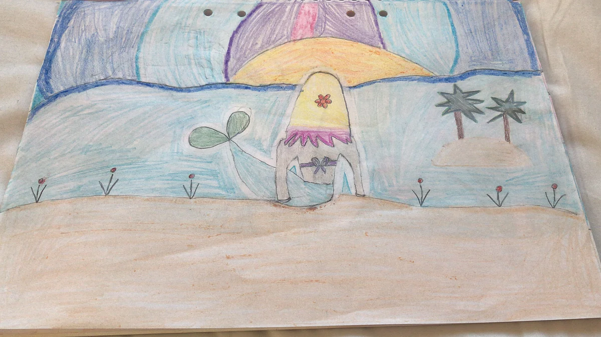 Mermaid enjoying the rainbow