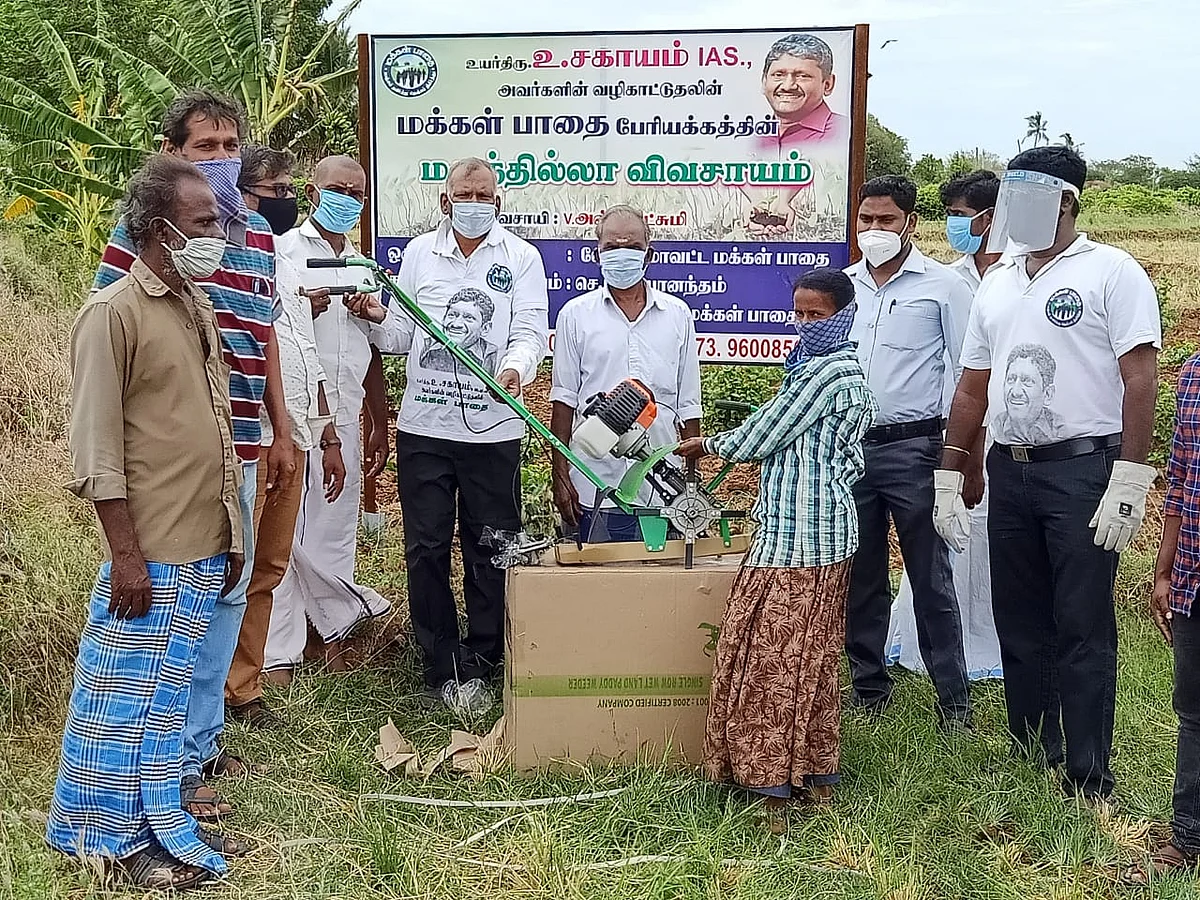 அன்னலட்சுமிக்கு தானியங்கி வீடர் உதவி