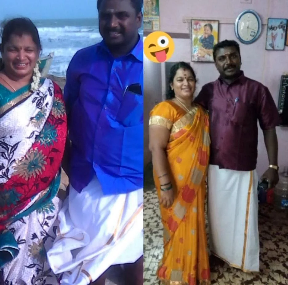 மனைவியுடன் மகேந்திரன்