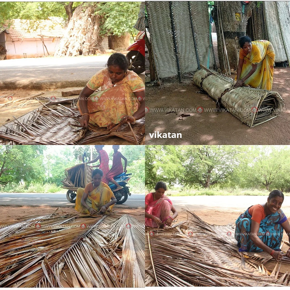 தட்டி பின்னும் பெண்கள்