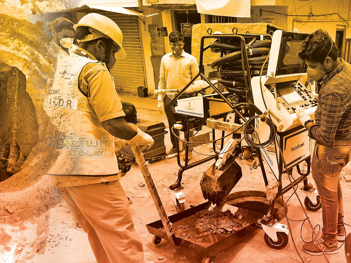 மலக்குழி மரணங்களைத் தடுக்கும் விஷவாயு சென்சார்! - கோவையில் களமிறங்கிய பாண்டிகூட் 2.0