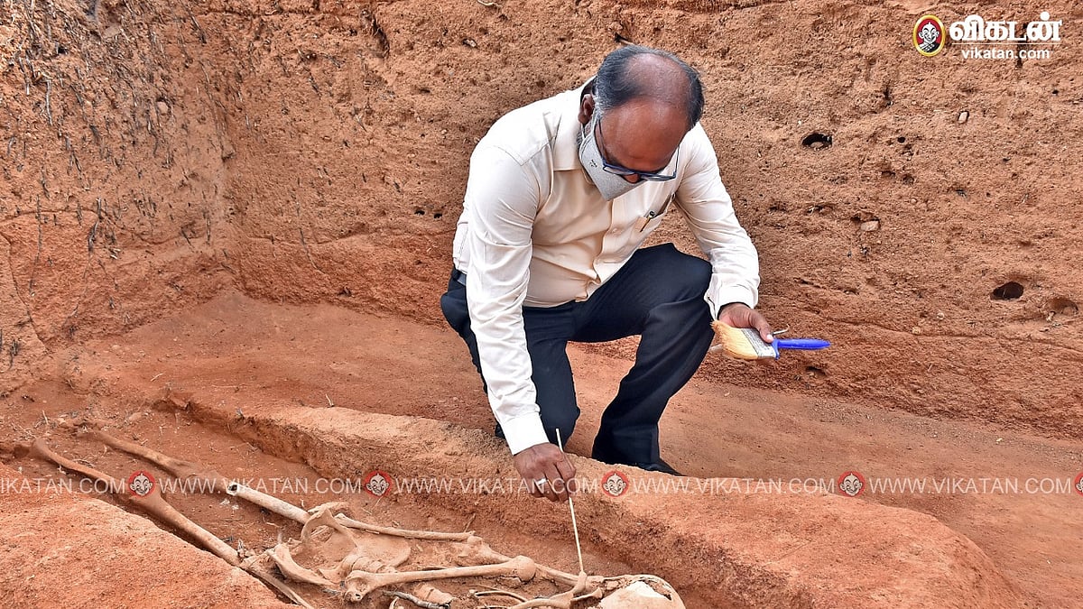 `கொந்தகை' - கீழடி தொல்லியல் அகழாய்வு இயக்குநர் சிவானந்தம்