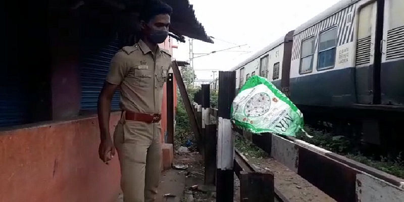 தண்டவாளத்தில் ரௌடியின் தலை
