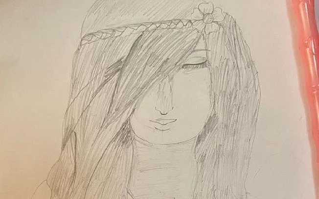 Pencil Sketch - A Smart Girl!