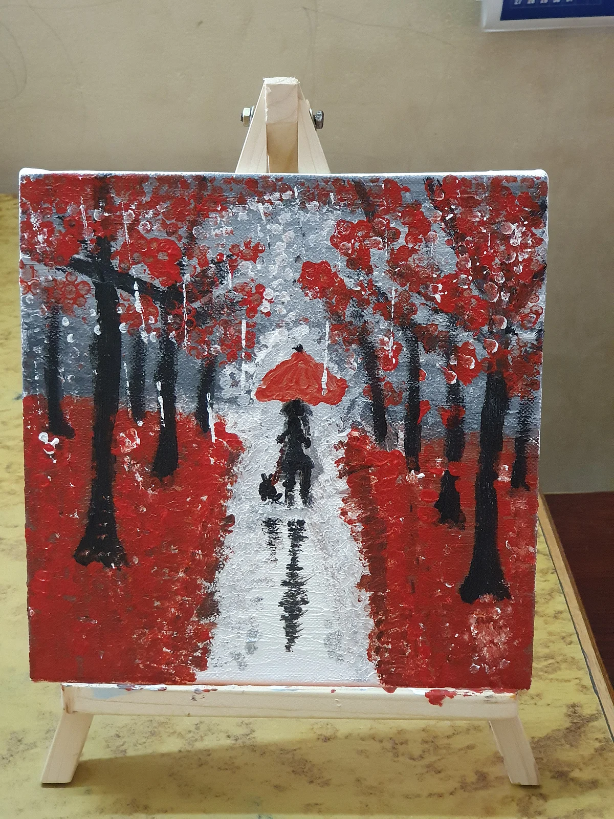 walking in the rain