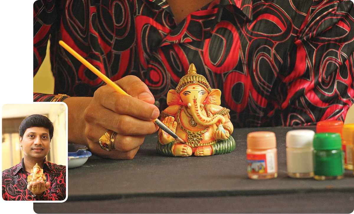 எளிய முறையில் அழகு பிள்ளையார்! - வீட்டிலேயே செய்யலாம் விநாயகர்