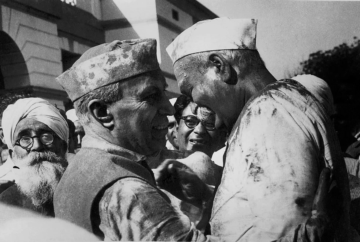 Jawaharlal Nehru and Rajendra prasad