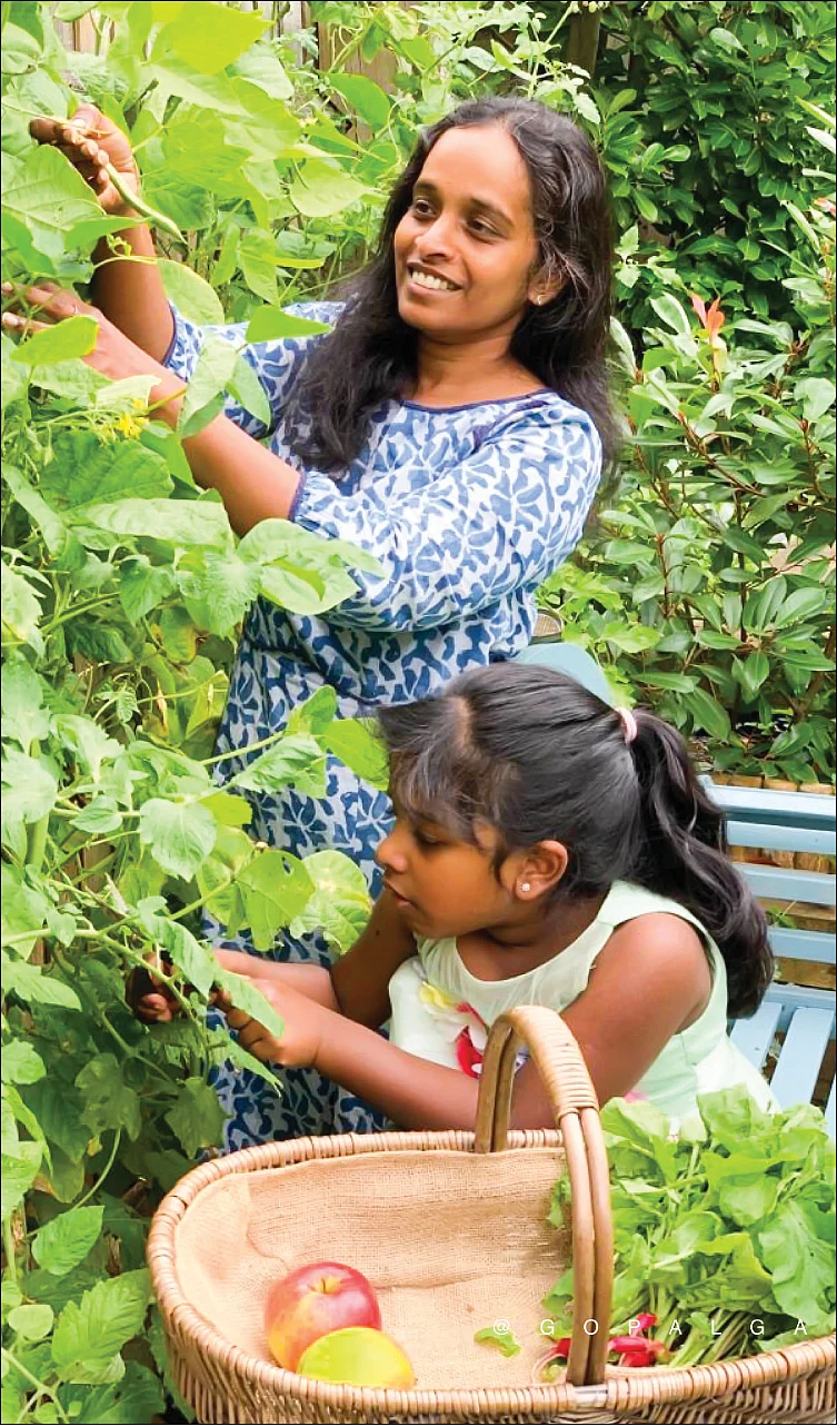 பாத்ரூம் முதல் பால்கனி வரை பூத்துக்குலுங்கும் பசுமை! - அசத்தும் `லண்டன்' காயத்ரி