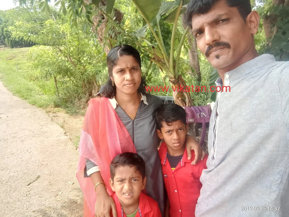 கணவன் குழந்தைகளுடன் கொரோனா