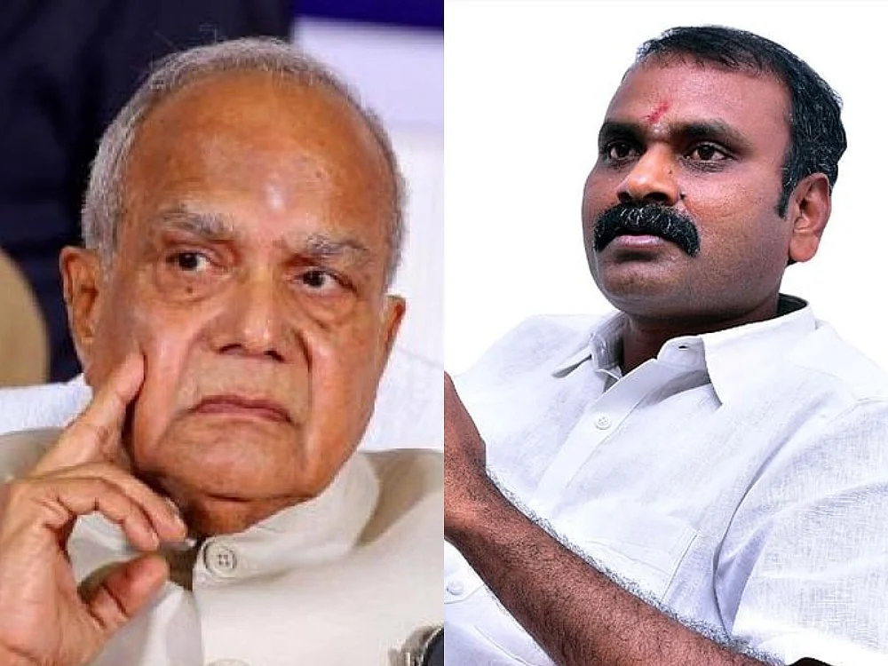 `தி.மு.க அராஜகம் தாங்கலை!' - ஆளுநரிடம் பற்றவைத்த எல்.முருகன்