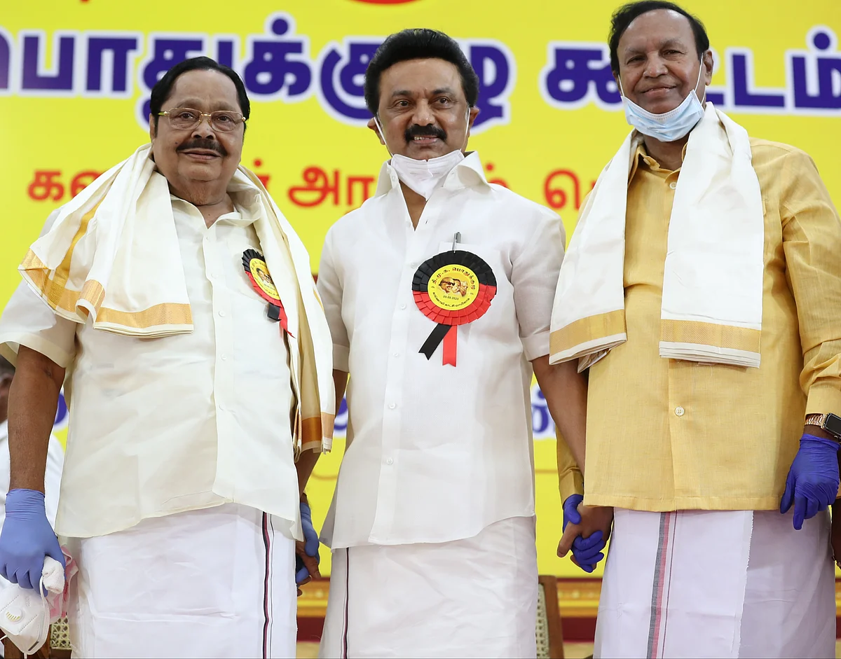 துரைமுருகன், ஸ்டாலின். டி.ஆர்.பாலு
