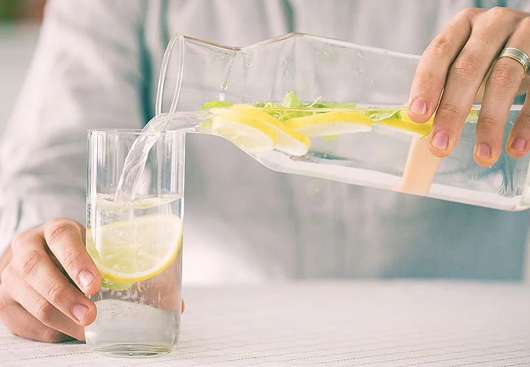 hot water with lemon