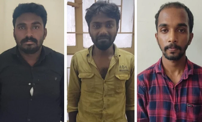 வீரபாண்டியில் கைது செய்யப்பட்டவர்கள்.