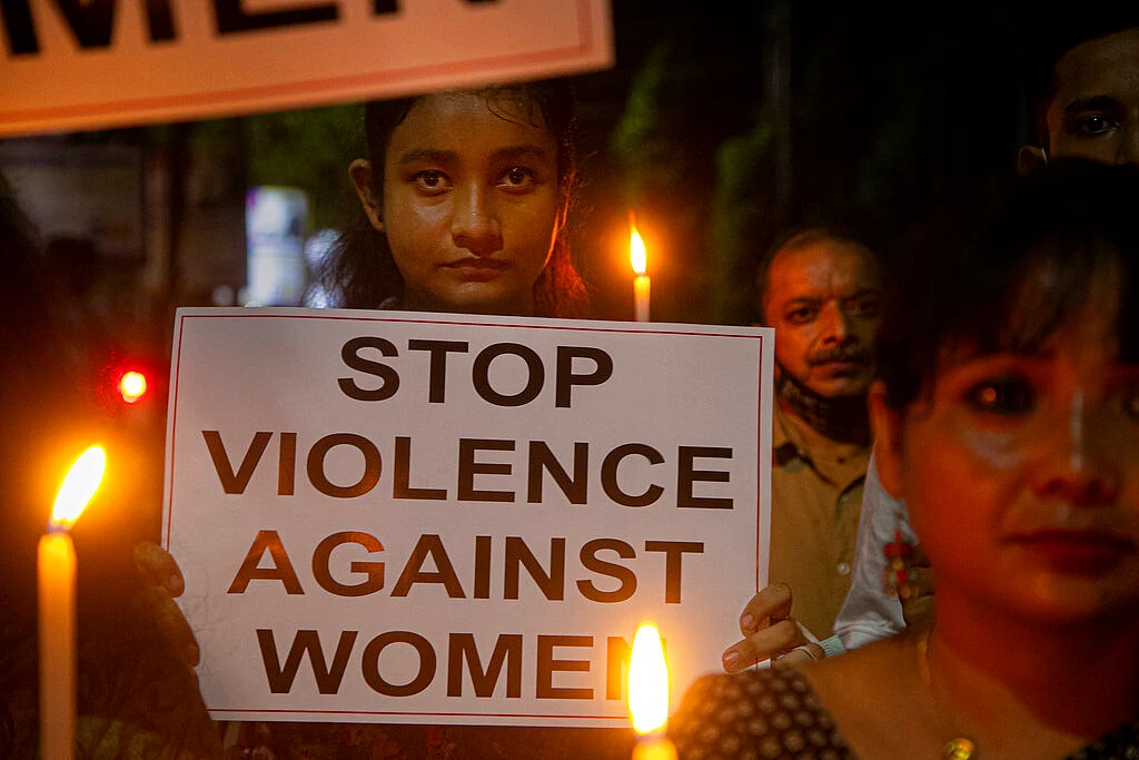Protesting against the alleged gang rape and killing of a Dalit woman in Uttar Pradesh