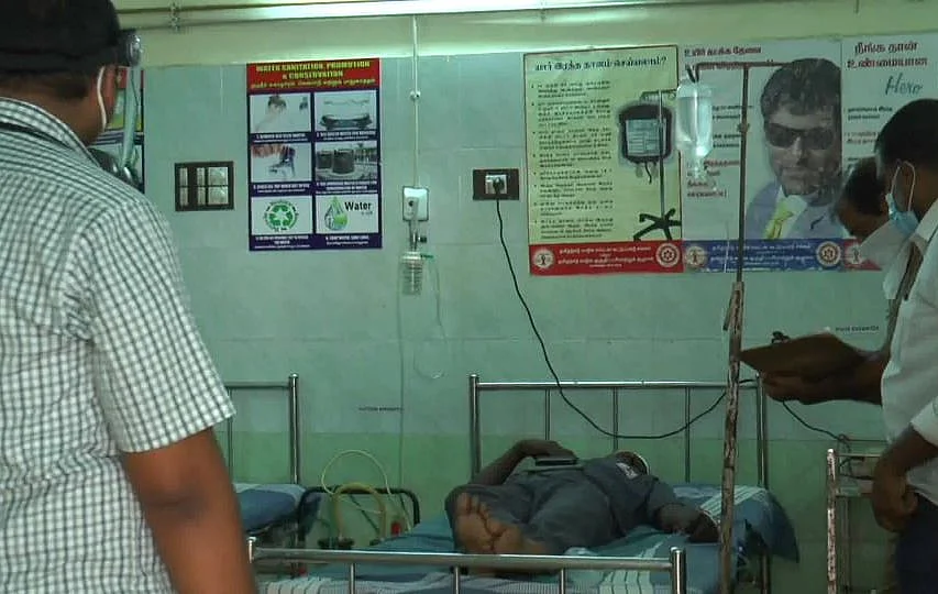 மருத்துவமனை சிகிச்சையில் ஆம்புலன்ஸ் டிரைவர்
