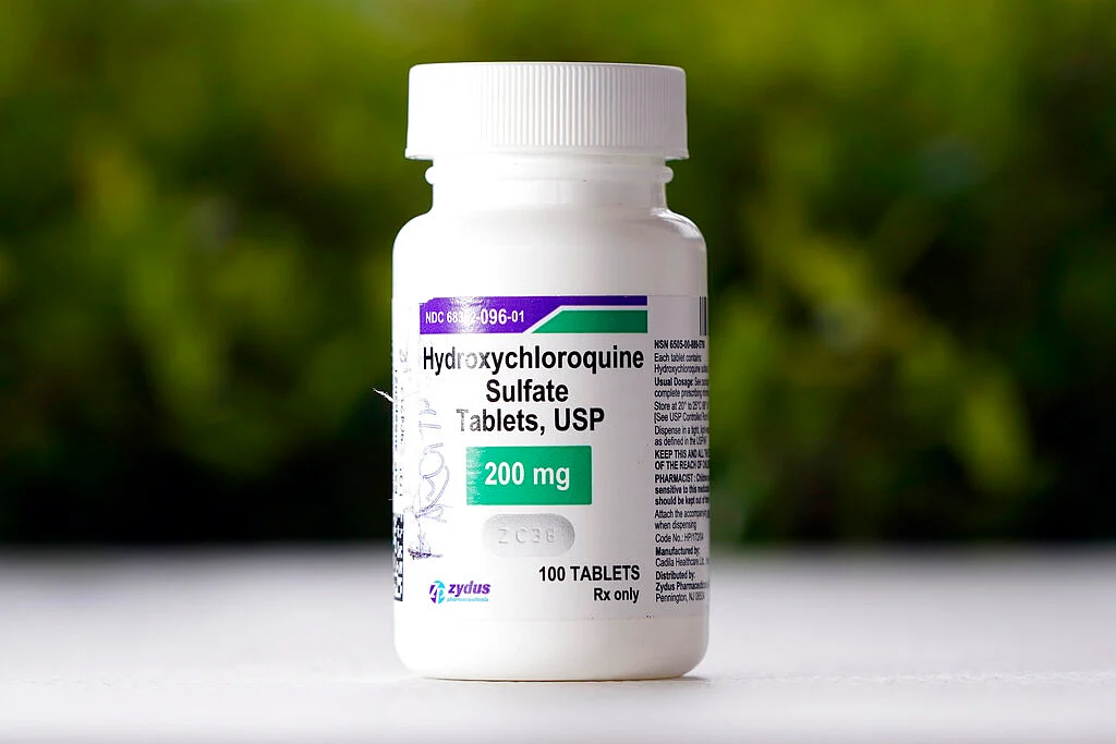 bottle of hydroxychloroquine tablets