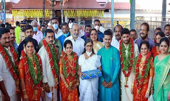 குருவாயூரில் வைத்து நடந்த திருமணம்