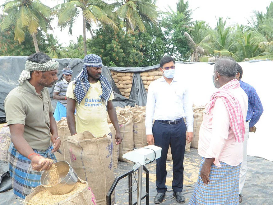 ``நெல் மூட்டைகள் நனைந்தால் எனக்கும் வலிக்கும்!" - தஞ்சை மாவட்ட ஆட்சியர்