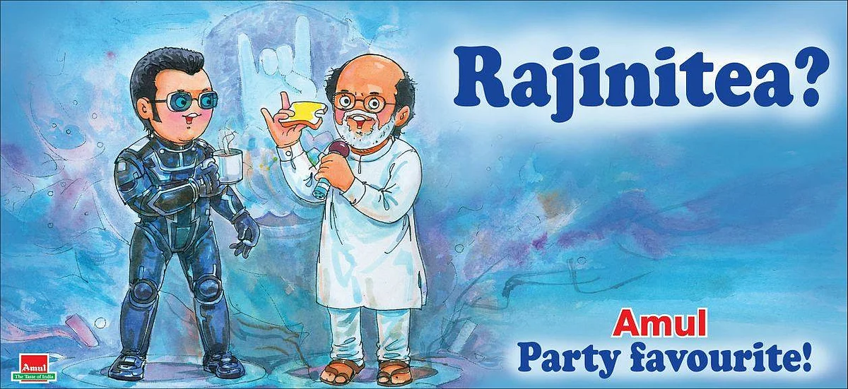 Amul Cartoon on Rajini political Entry
