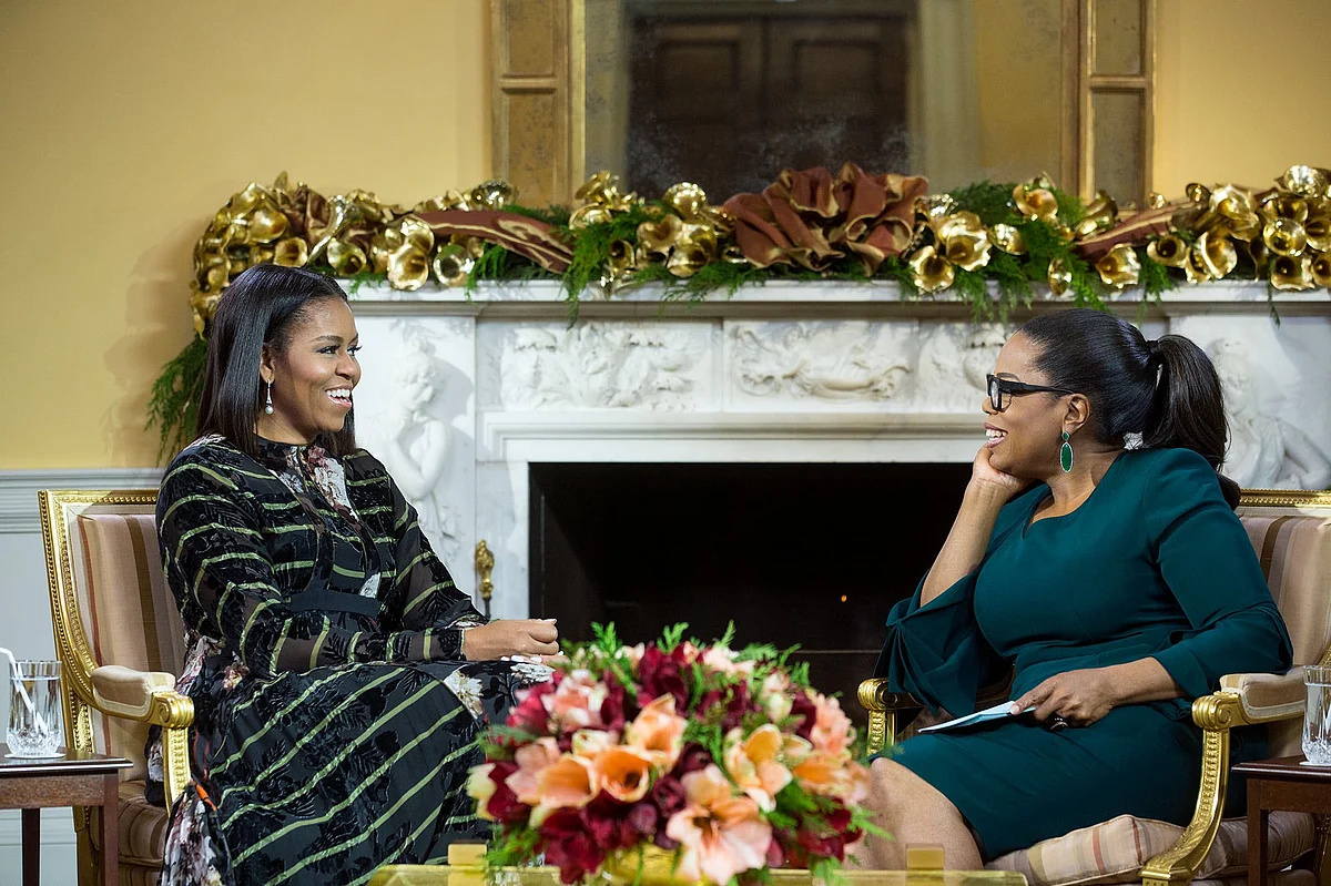 Oprah Winfrey with Michelle Obama