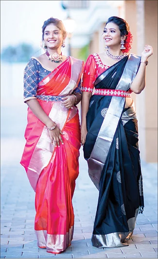 புடவைக்கு பெல்ட்... இதுதான் இப்போ டிரெண்ட்!