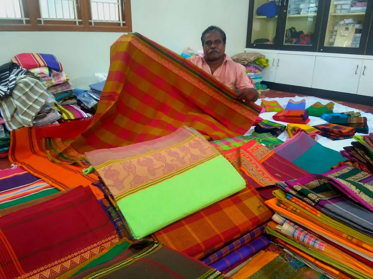 கண்டாங்கி சேலை தயாரிப்பில் வெங்கட்ராமன்