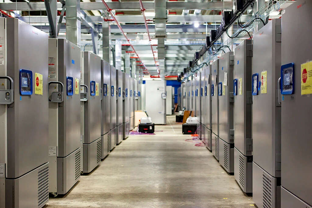 Pfizer’s experimental vaccine requires ultracold storage, at about -70°C, so as they are made, the vaccines are being stored in special freezers until the Food and Drug Administration approves use and the vaccines can be distributed