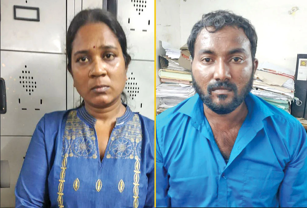 பாத்ரூமில் அடைத்துவைத்து கொள்ளையடித்த தம்பதி!