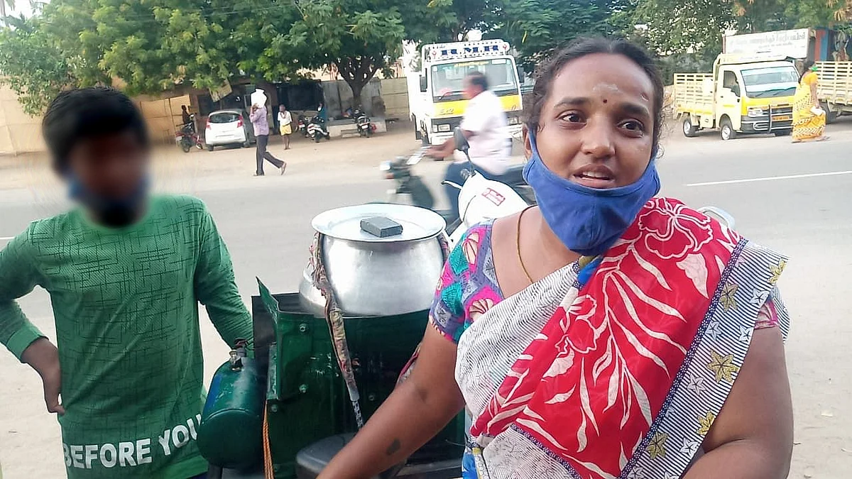 மகனோடு உளுந்தங்கஞ்சி விற்கும் பிரியா