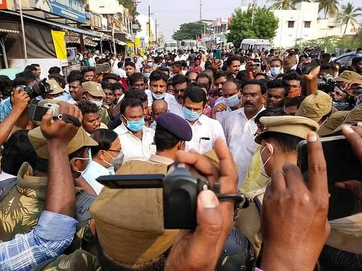போராட்டத்தில் செந்தில் பாலாஜி
