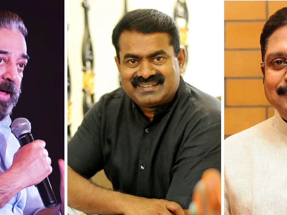 `கழகங்களை பஞ்சராக்கும் தினகரன், சீமான், கமல் கட்சிகள்!’ - தேர்தல் நம்பர் கேம் #TNElection2021