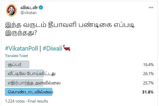 தீபாவளி | Vikatan Poll