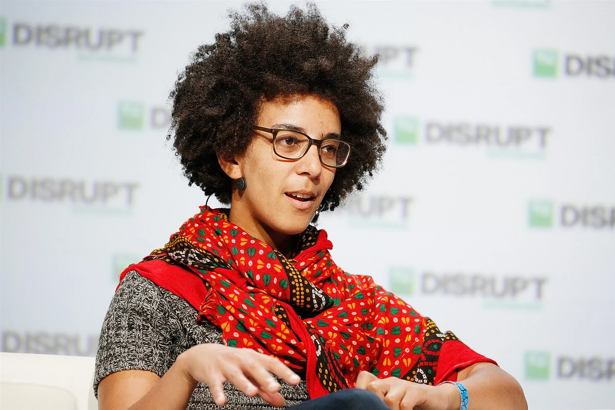 Google AI Research Scientist Timnit Gebru speaks onstage during Day 3 of TechCrunch Disrupt SF 2018 at Moscone Center on September 7, 2018 in San Francisco, California.