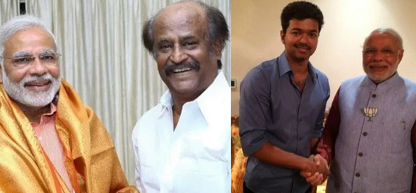 மோடியுடன் ரஜினியும் விஜய்யும்