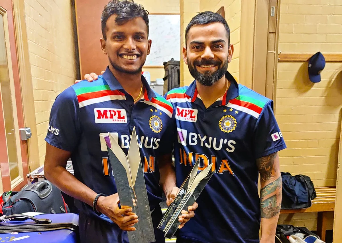 கிரிக்கெட் வீரர் நடராஜன் - விராட் கோலி