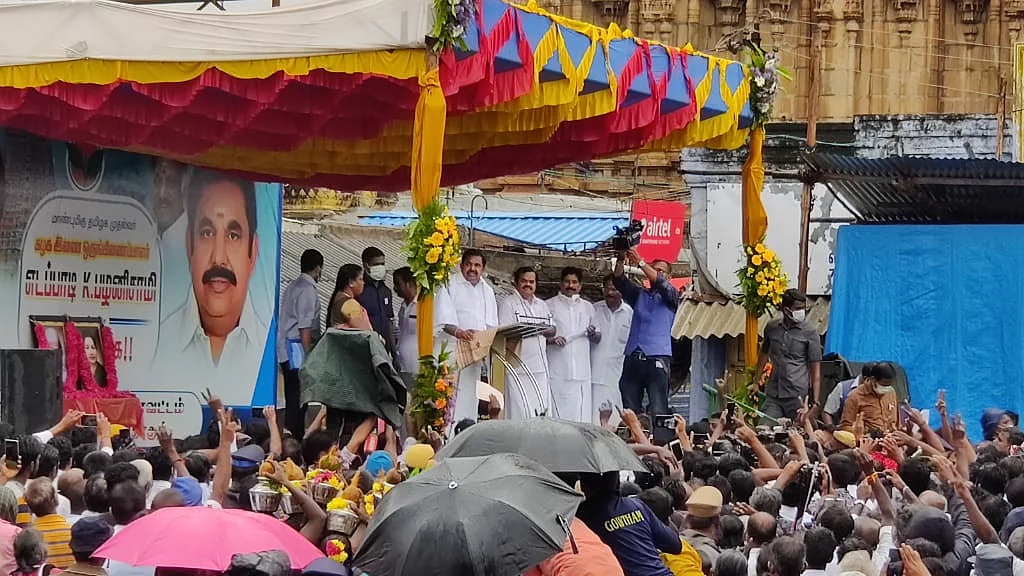 முதல்வர் திருச்சியில் தேர்தல் பிரசாரம்