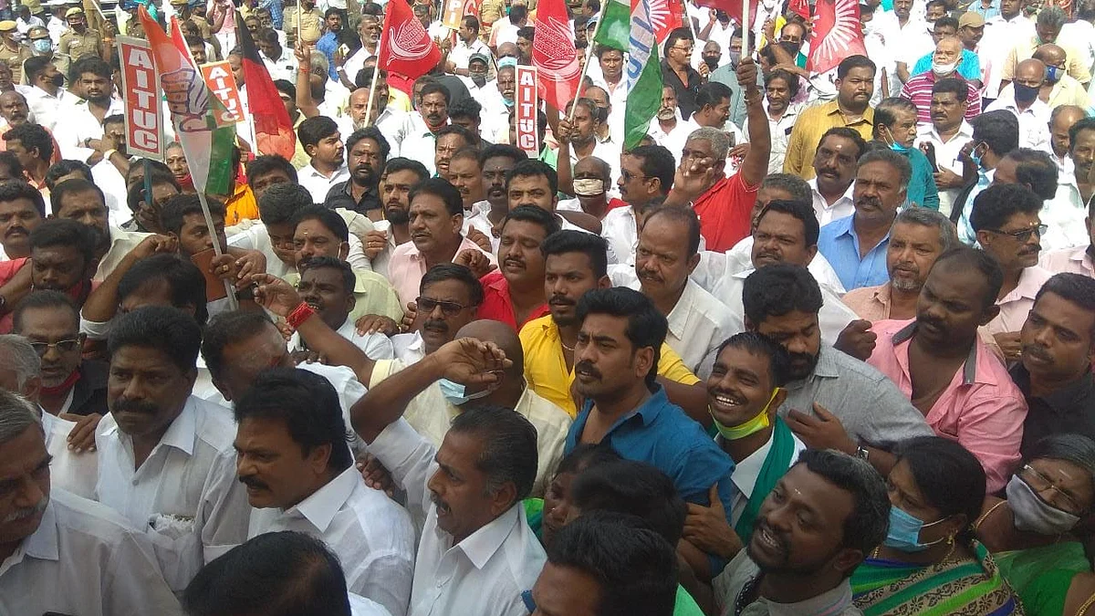 திருச்சி போராட்டம் - கே.என்.நேரு